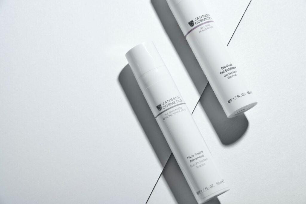 Professional skincare products and treatment supplies